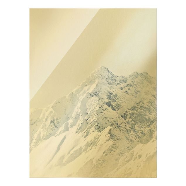Glass print - White Mountains - Portrait format