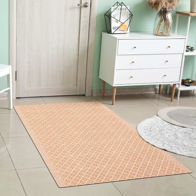 contemporary rugs White Tiles Sun Star With Border