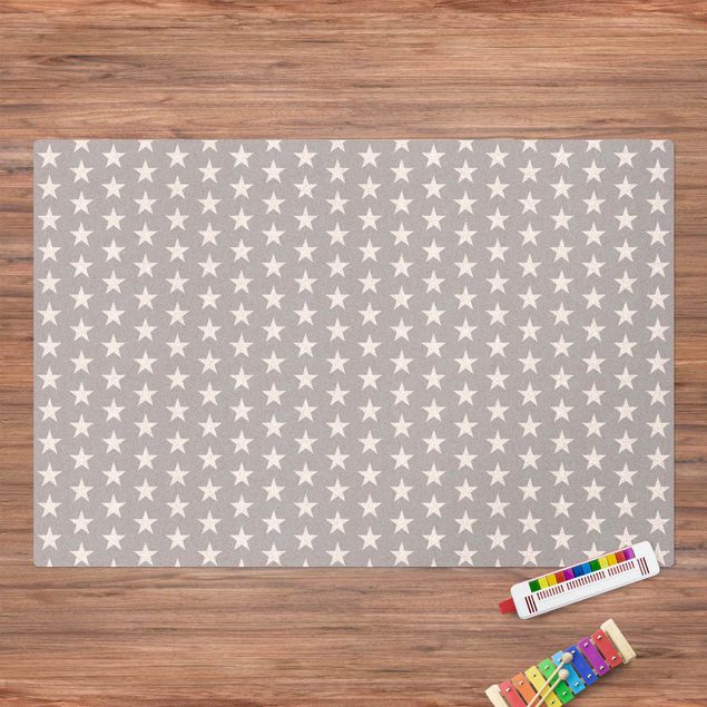 contemporary rugs White Stars On Gray Background