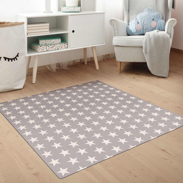 large area rugs White Stars On Gray Background