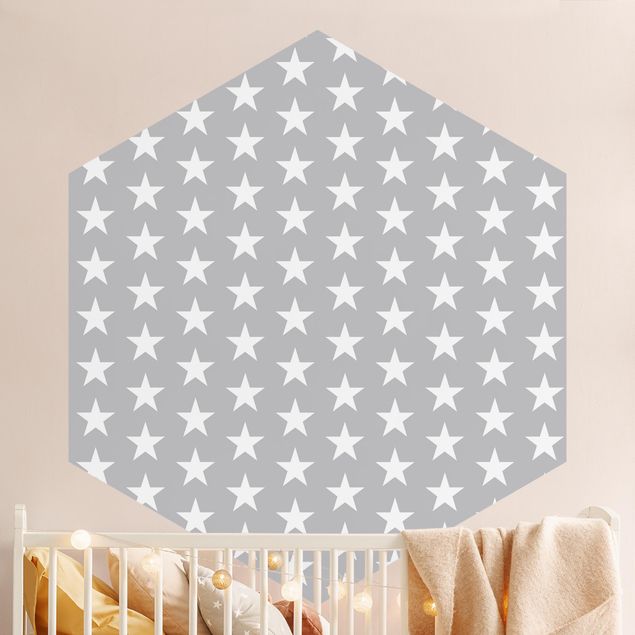 Wallpapers White Stars On Gray Background