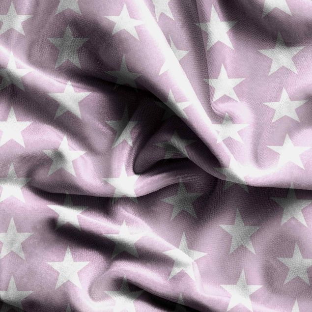 Modern Curtains White Stars On Light Pink