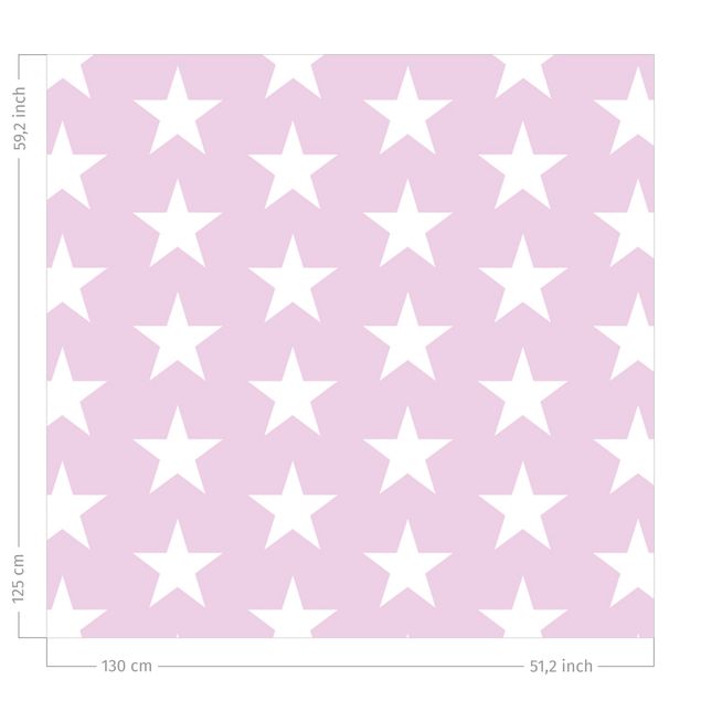 Patterned curtains White Stars On Light Pink