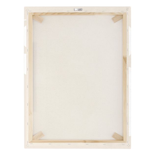 Natural canvas print - White Character - Antiqua Letter & - Portrait format 3:4