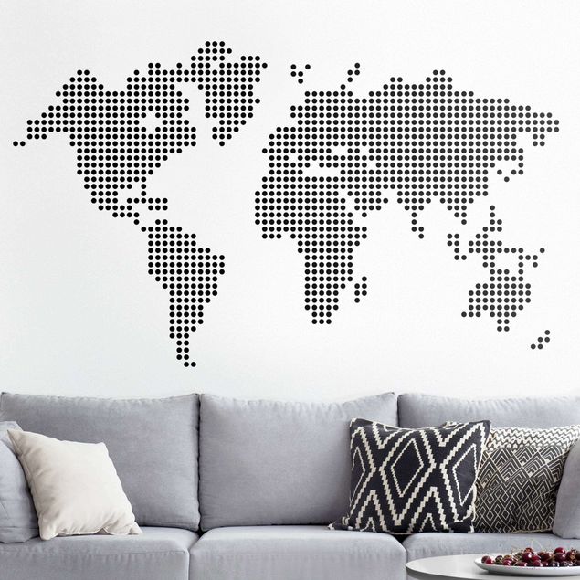 World wall sticker World Map Points