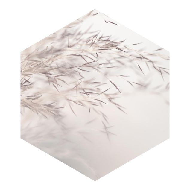 Self-adhesive hexagonal pattern wallpaper - Meadow Grass Close Up