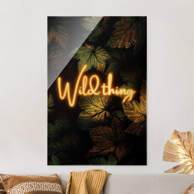Glas Magnetboard Wild Thing Golden Leaves