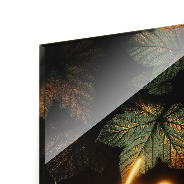 Glass print - Wild Thing Golden Leaves - Portrait format