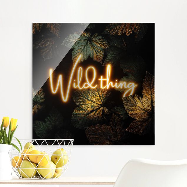 Glas Magnetboard Wild Thing Golden Leaves