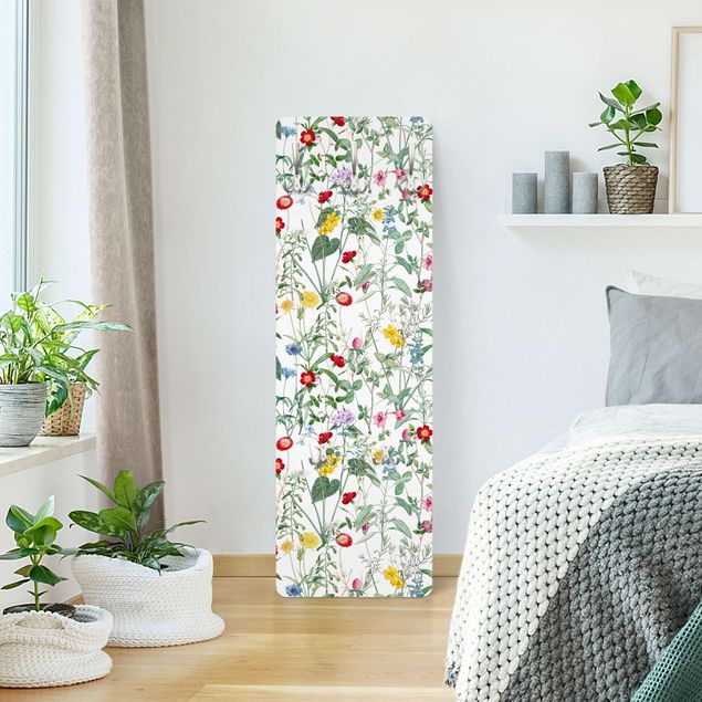 Coat rack modern - Wildflowers On White