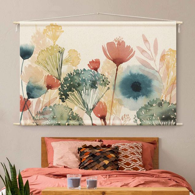 extra large wall tapestry Wild Flowers In Summer I