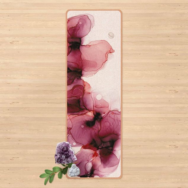 Yoga mat - Wild Flowers In Purple And Gold