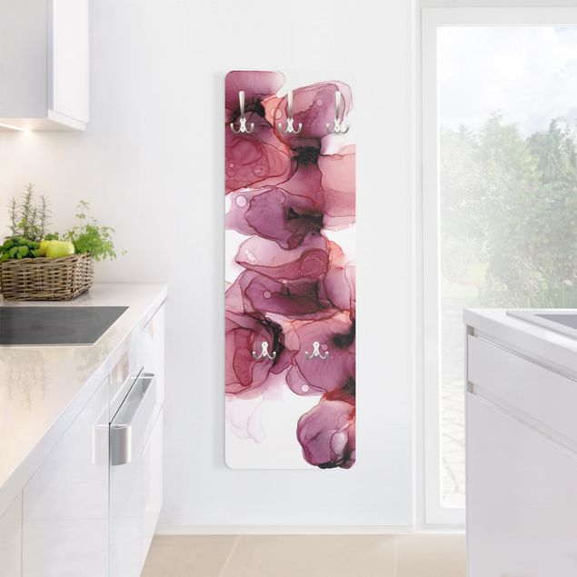Coat rack modern - Wild Flowers In Purple And Gold