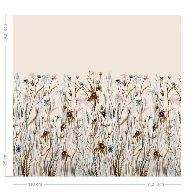flower curtains Dried Wildflower Meadow