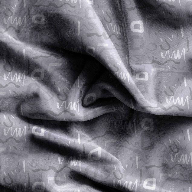 Patterned curtains Wild Retro Pattern - Pastel Greyish Violet