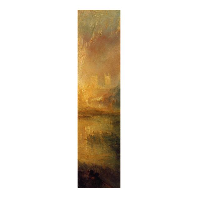 Sliding panel curtains set - William Turner - The Burning Of The Houses Of Lords And Commons
