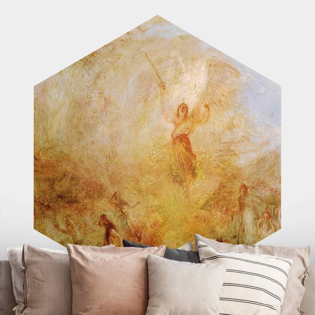 Hexagonal wall mural William Turner - The Angel Standing in the Sun