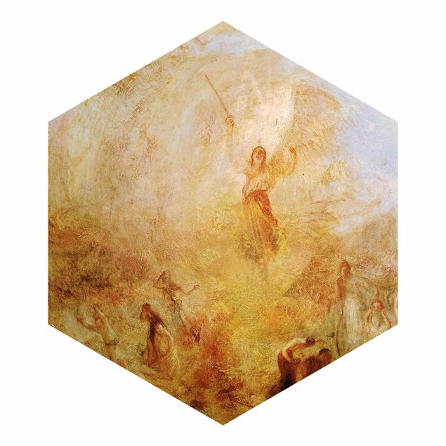 Self-adhesive hexagonal pattern wallpaper - William Turner - The Angel Standing in the Sun