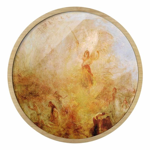 Circular framed print - William Turner - The Angel Standing in the Sun