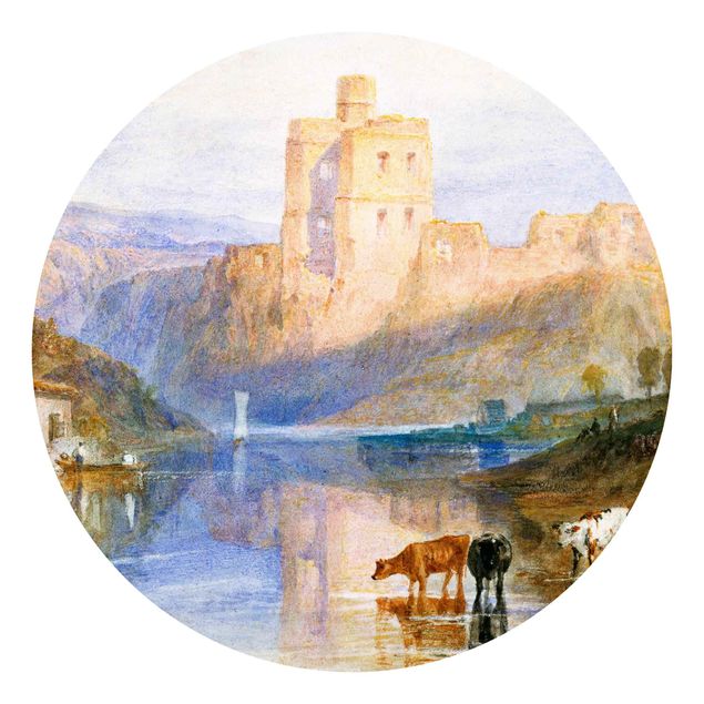 Self-adhesive round wallpaper - William Turner - Norham Castle