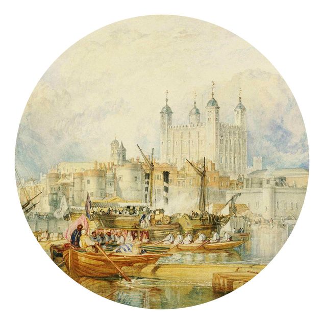 Self-adhesive round wallpaper - William Turner - Tower Of London