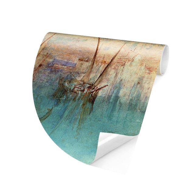 Self-adhesive round wallpaper beach - William Turner - Venice With A First Crescent Moon