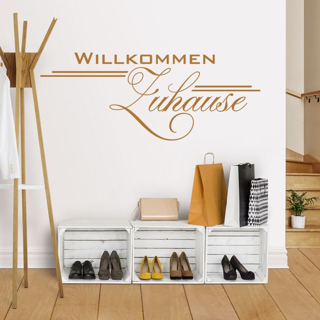 Family wall decal Willkommen Zuhause