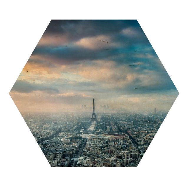 Wooden hexagon - Winter In Paris