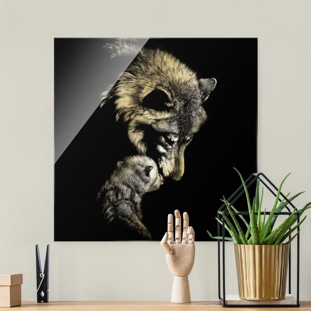 Glass print - Wolf In The Dark