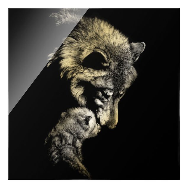 Glass print - Wolf In The Dark