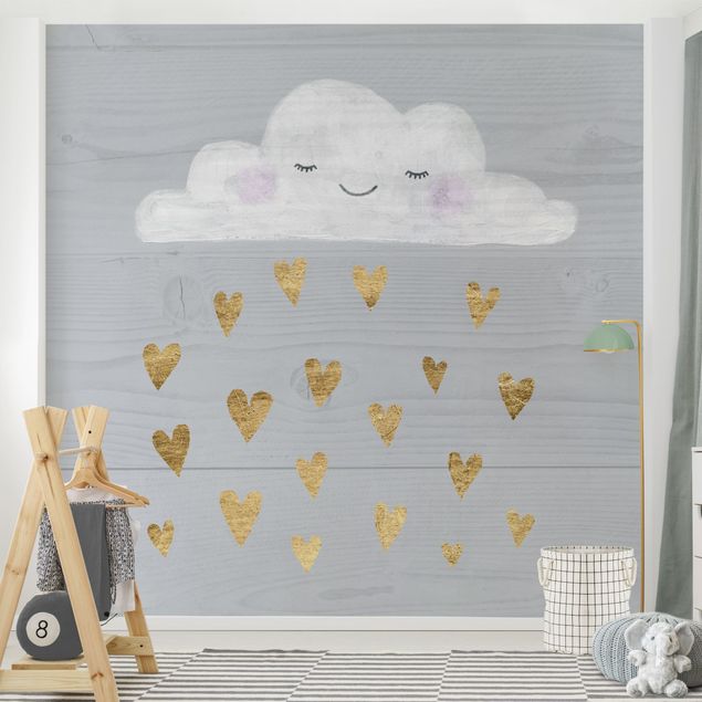 Wallpaper - Cloud With Golden Hearts