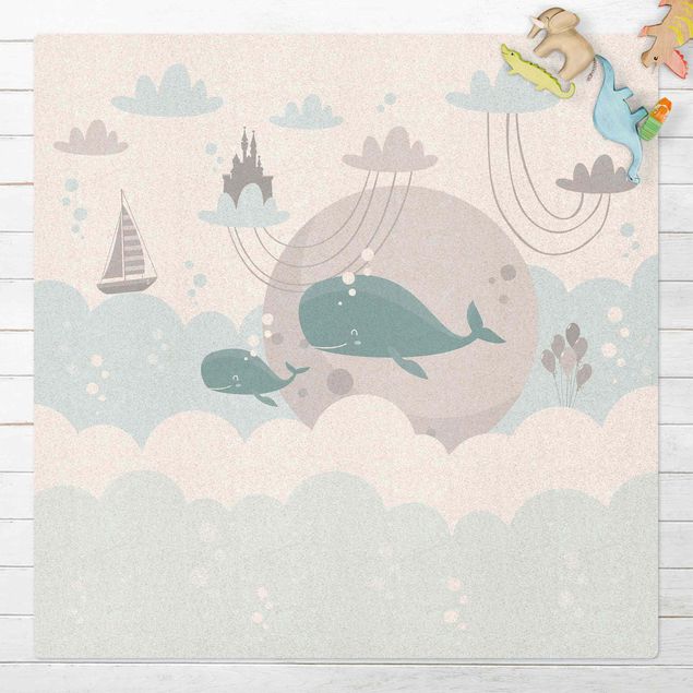 Modern rugs Clouds With Whale And Castle