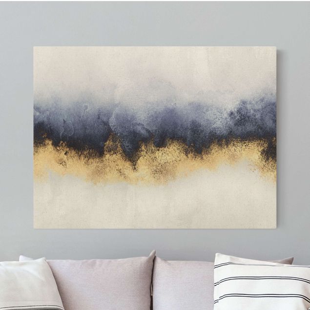 Canvas print gold - Cloudy Sky With Gold