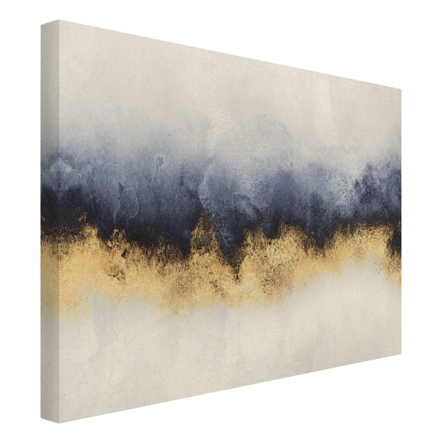 Canvas print gold - Cloudy Sky With Gold