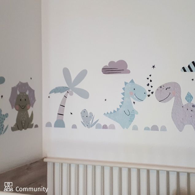 Wall sticker - Dino set pastel