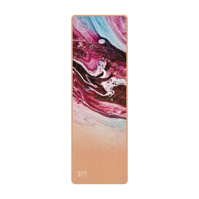 Yoga mat - Customised Name Galaxy