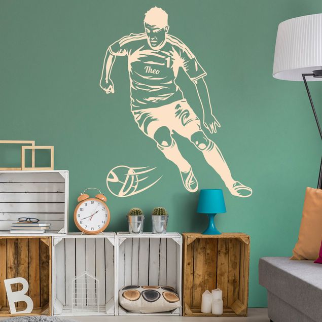 Wall stickers quotes Football Player with Customised Name