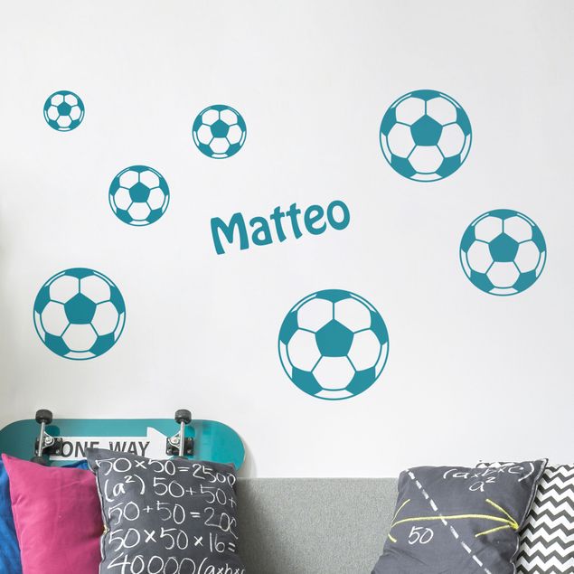 Football wall decals Customised text Football Star