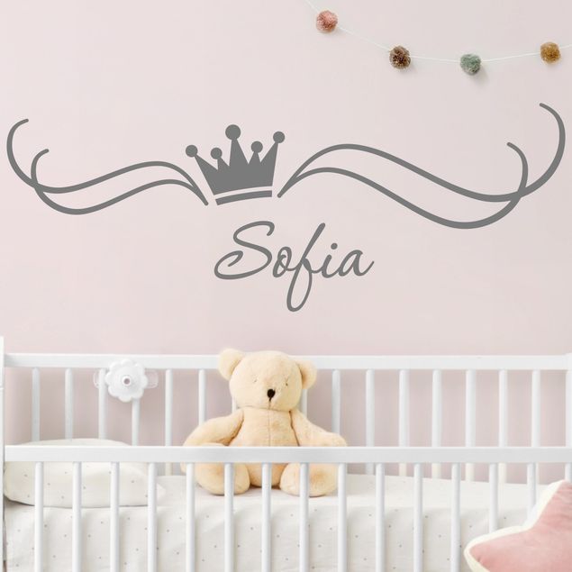 Wall sticker customised text - Customised text-crown