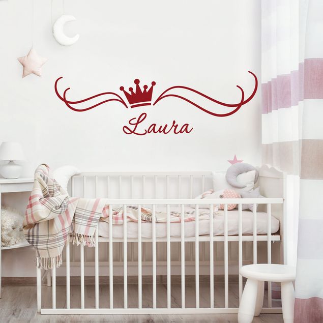 Custom text wall decals Customised text-crown