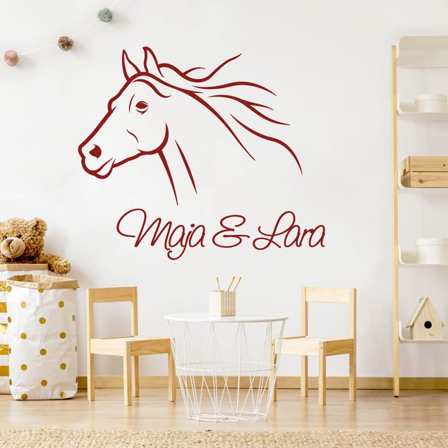 Wall stickers quotes Horse With Customised Name