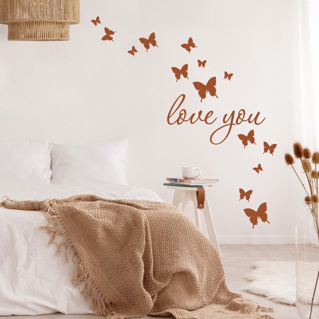 Inspirational quotes wall stickers Customised text butterfly decor