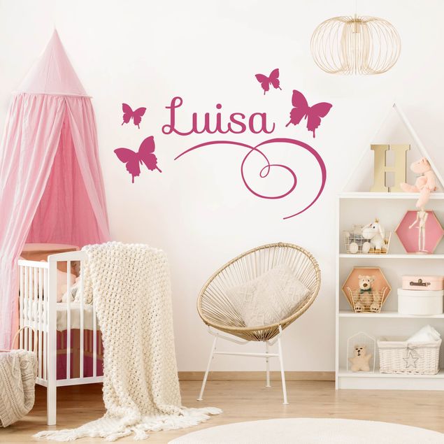 Wall decals quotes Butterflies With Customised Name