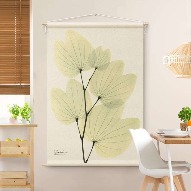 tapestry wall hanging X-Ray - Orchid Tree Leaves