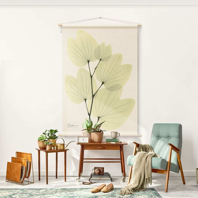 extra large wall tapestry X-Ray - Orchid Tree Leaves