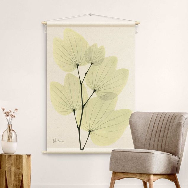 tapestry artwork X-Ray - Orchid Tree Leaves