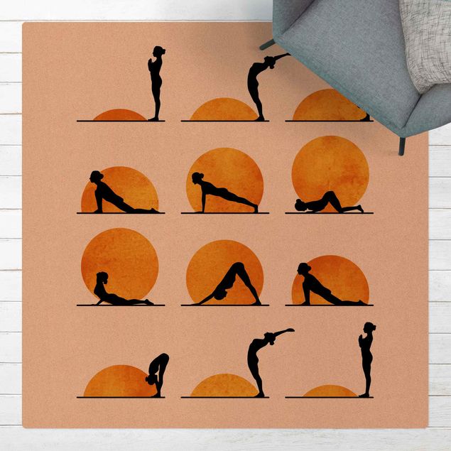 Modern rugs Yoga -  Sun Salutation