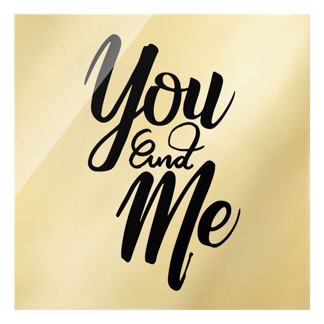 Glass print - You and me - Square