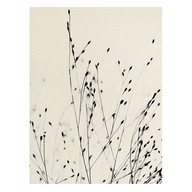 Natural canvas print - Soft Grasses In Nearby Shadow - Portrait format 3:4