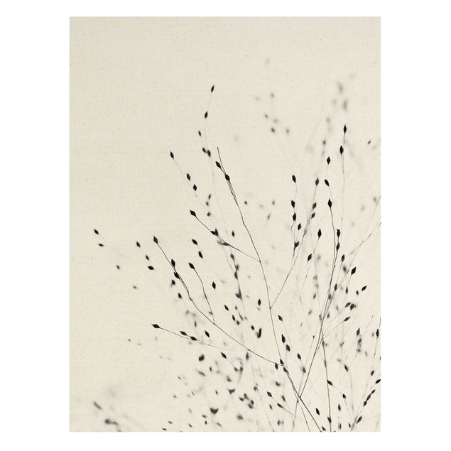 Natural canvas print - Soft Grasses In Shadow - Portrait format 3:4